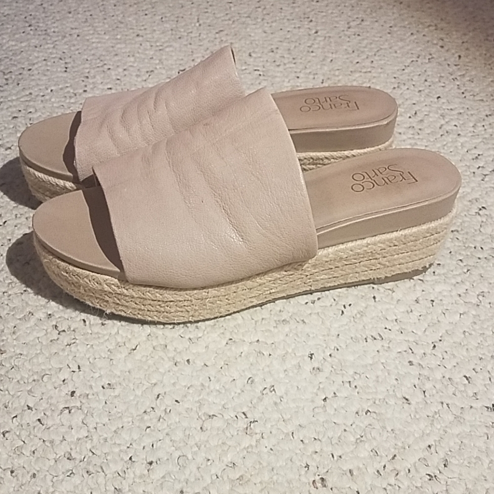 Franco Sarto platform espadrille slides size 8.5
